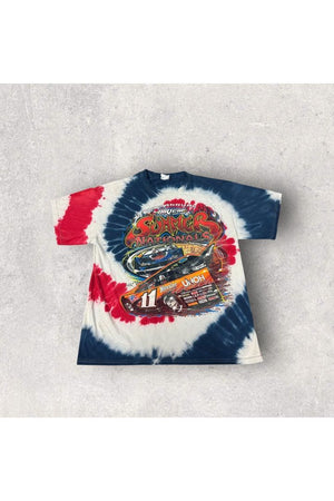 2000s Dirt Car Summer Nationals Tie-Dye Tee- L