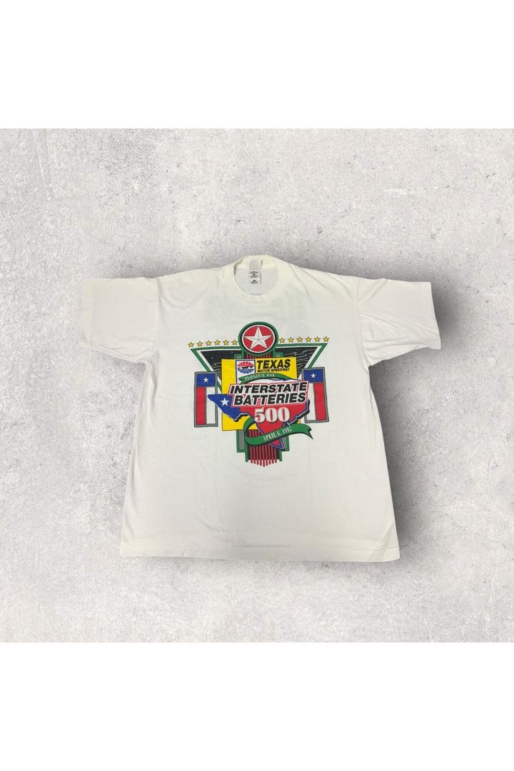 Vintage 1997 Texas Motor Speedway Inaugural Race Interstate Batteries 500 Tee- XL