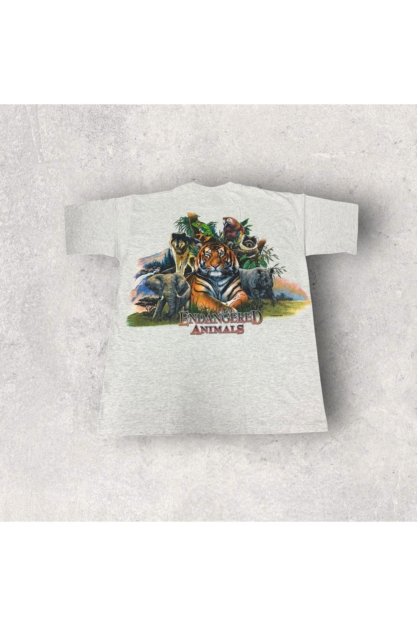 Vintage Single Stitch Habitat Endangered Animals Lincoln Park Zoo Tee- XL