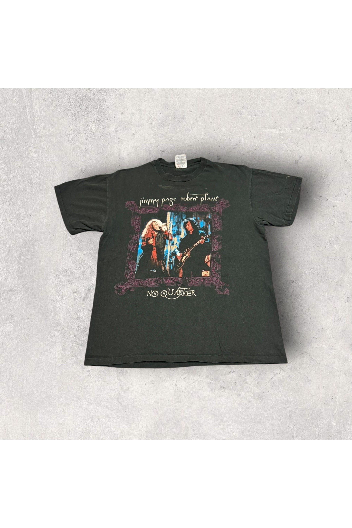 Vintage 1995 Jimmy Page Robert Plant No Quarter World Tour Tee- L