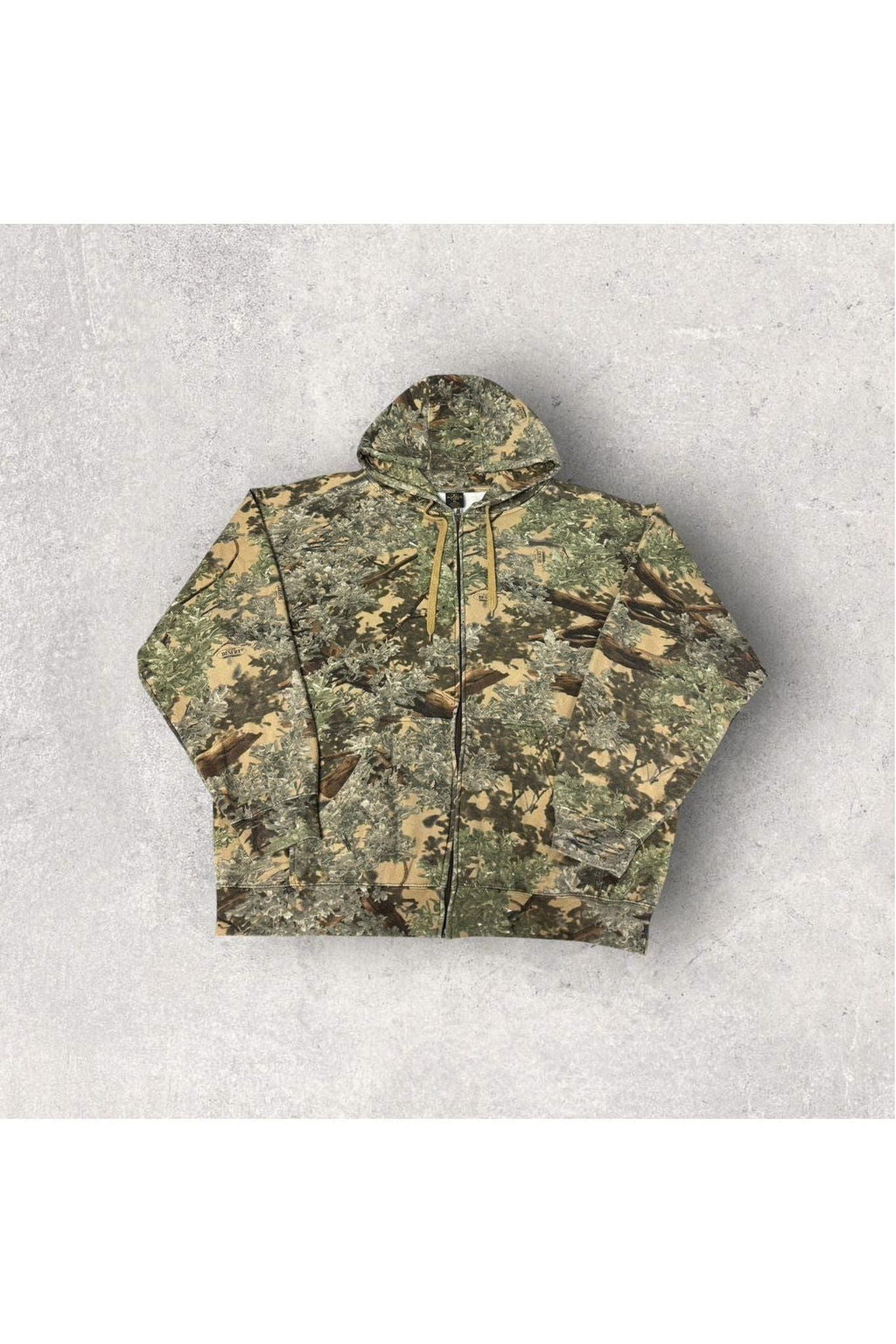 Vintage King's Camo Real Tree Full Zip Hoodie- XL