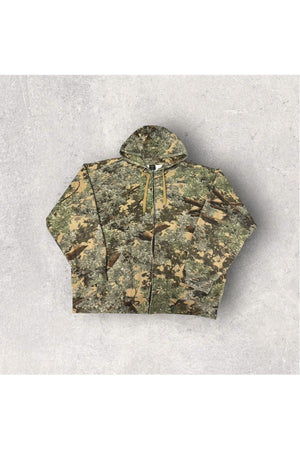 Vintage King's Camo Real Tree Full Zip Hoodie- XL