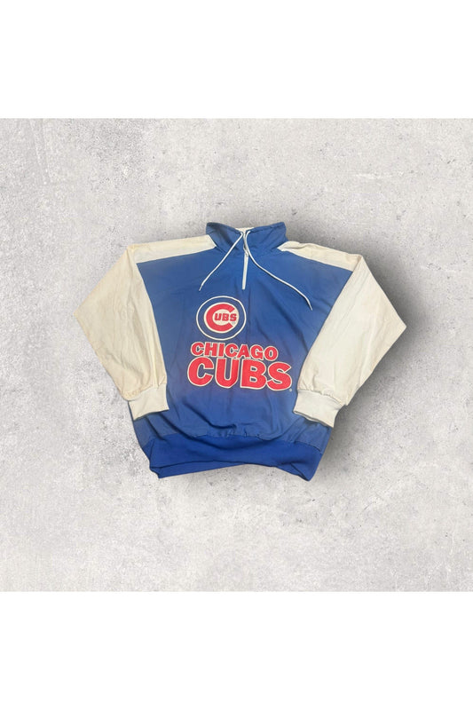 Vintage Hummer Sportswear Made In USA Chicago Cubs 1/4 Zip Windbreaker- L