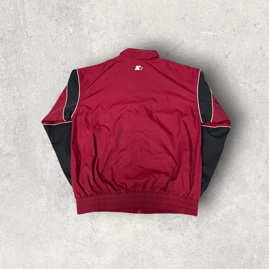 Vintage Starter Miami Heat Full Zip Packable Hood Windbreaker- M
