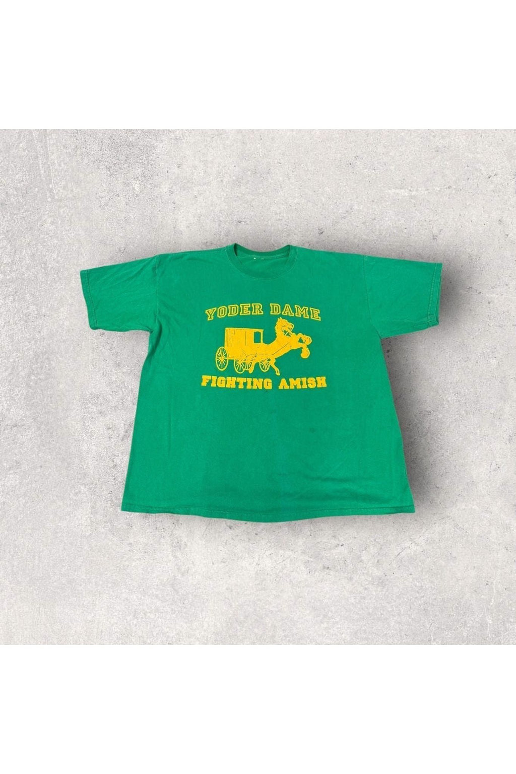 Vintage Yoder Dame Fighting Amish Tee- XL