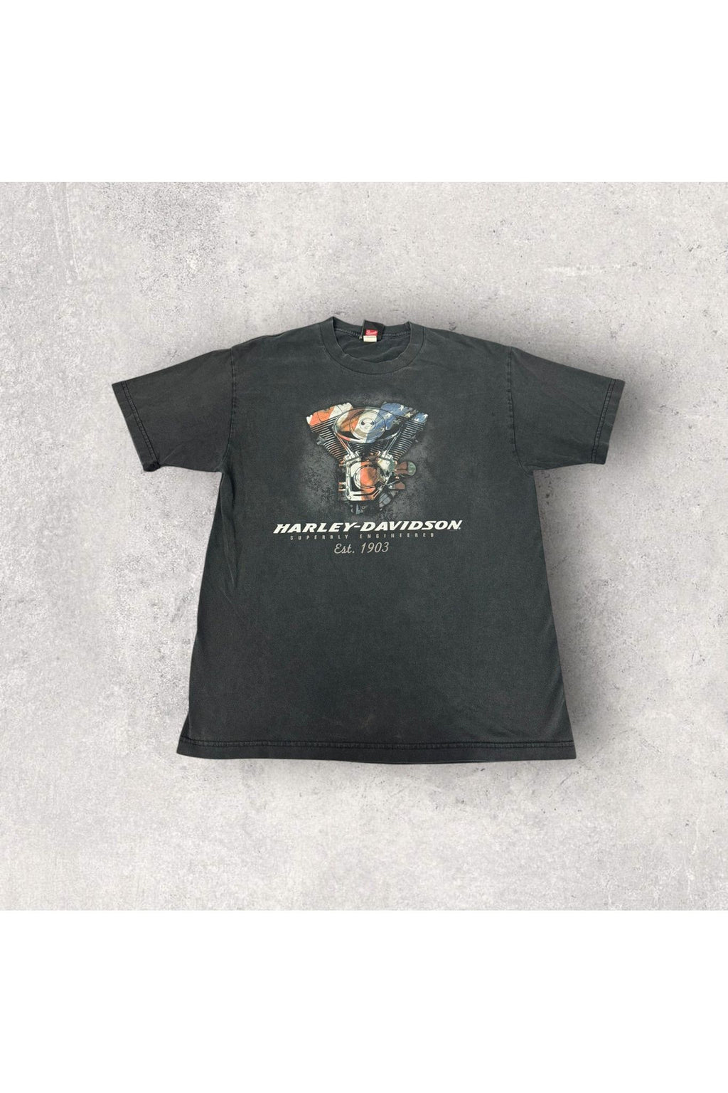 Vintage Route 66 Harley-Davidson Tee- L
