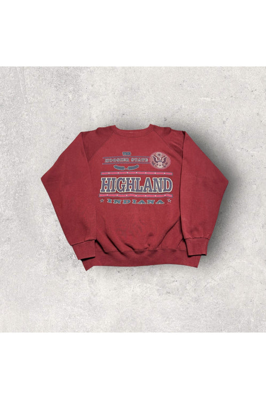 Vintage Santee Made In USA The Hoosier State Highland Indiana 90s Crewneck- XL