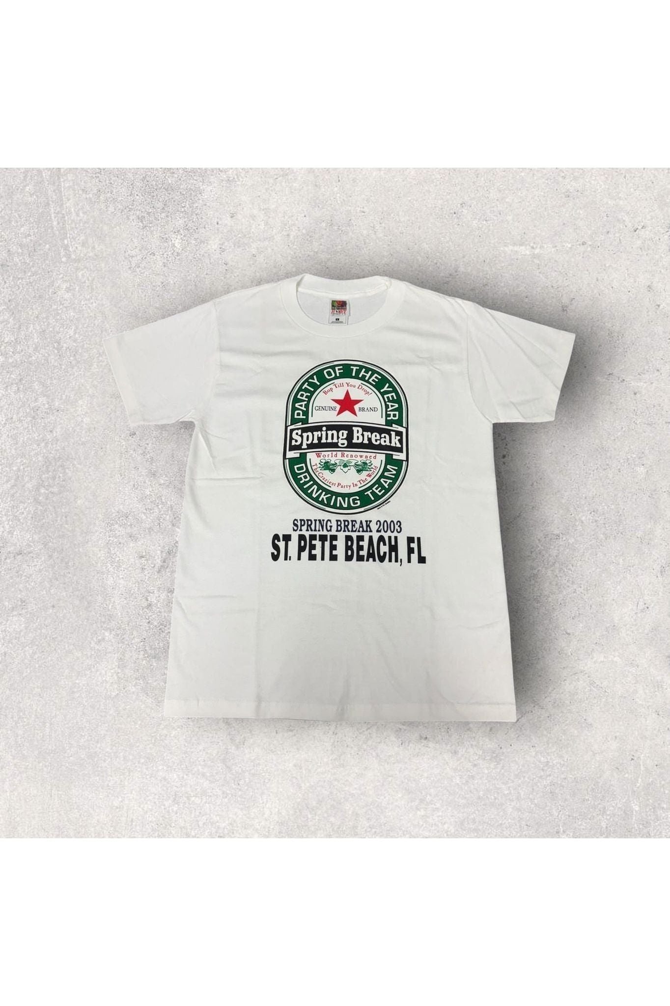Vintage 2003 St. Pete Beach Party of the Year Spring Break Drinking Team Tee- S