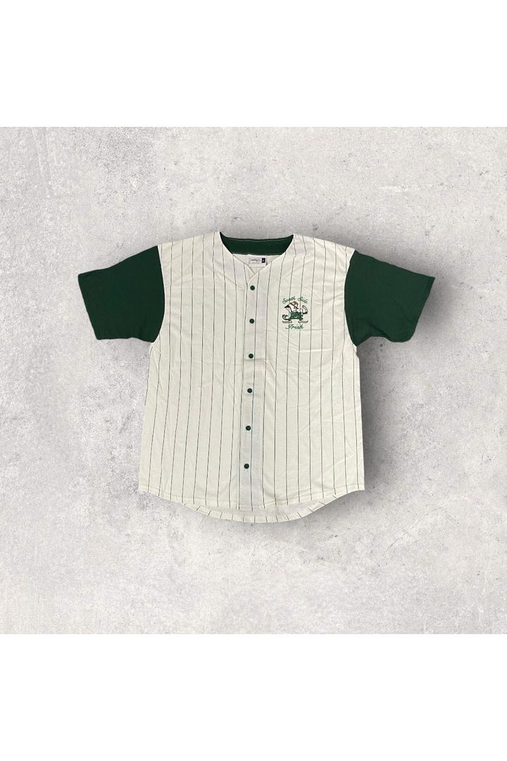 Vintage Badger Sport Made In USA Notre Dame South Side Irish Embroidered Baseball Jersey- L