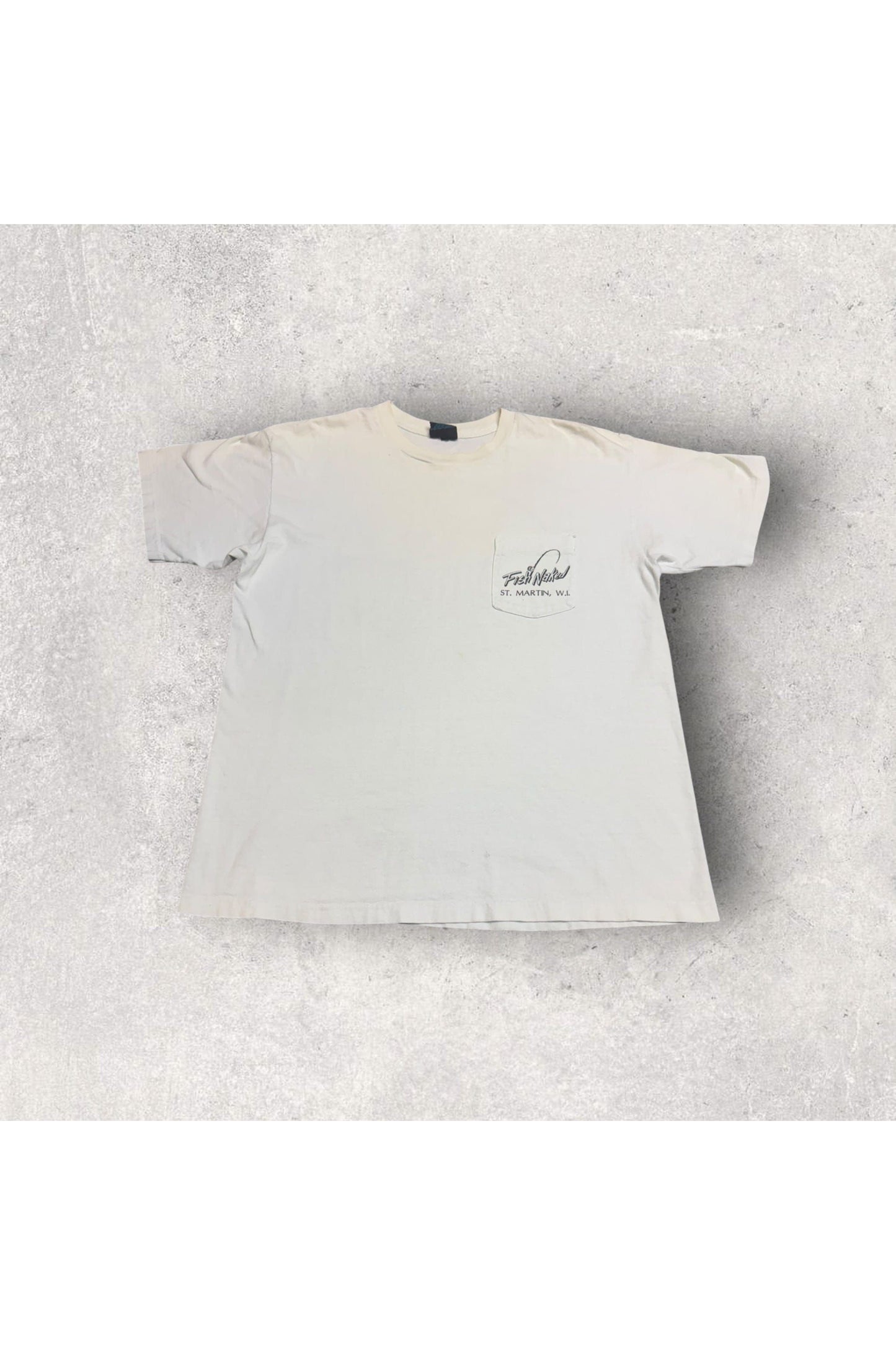 Vintage Altuf Made In USA 1991 Fish Naked Pocket Tee- XL