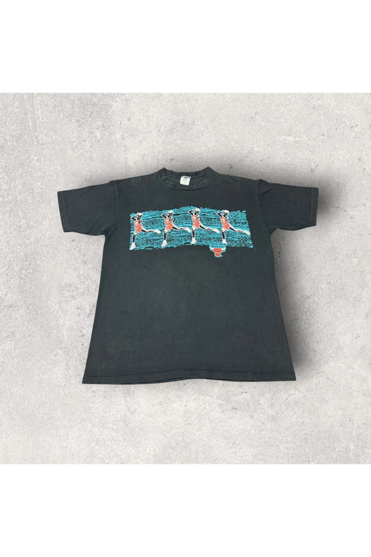 Vintage Single Stitch Magic Johnson T's Michael Jordan Chicago Bulls Tee- XL