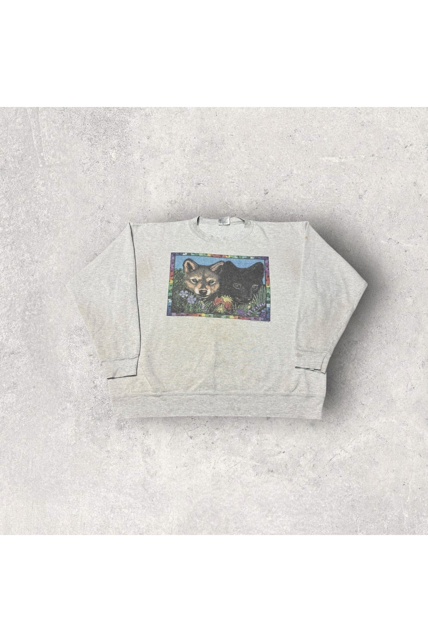 Vintage Oneita 90s Baby Wolves Crewneck- XL