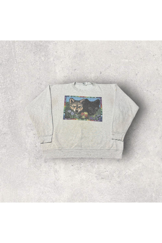 Vintage Oneita 90s Baby Wolves Crewneck- XL