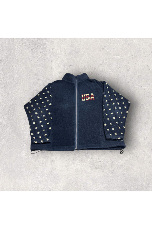 Vintage Made In USA White Mountain Outdoor Gear USA Full Zip Fleece- XL