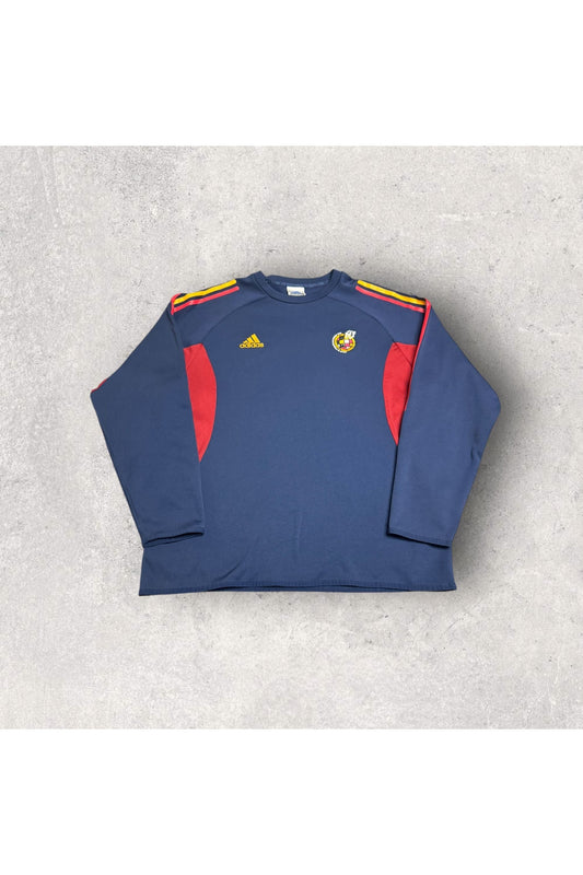 Vintage Y2K Adidas Real Federacion Espanola De Futbol FTL Embroidered Long Sleeve- L