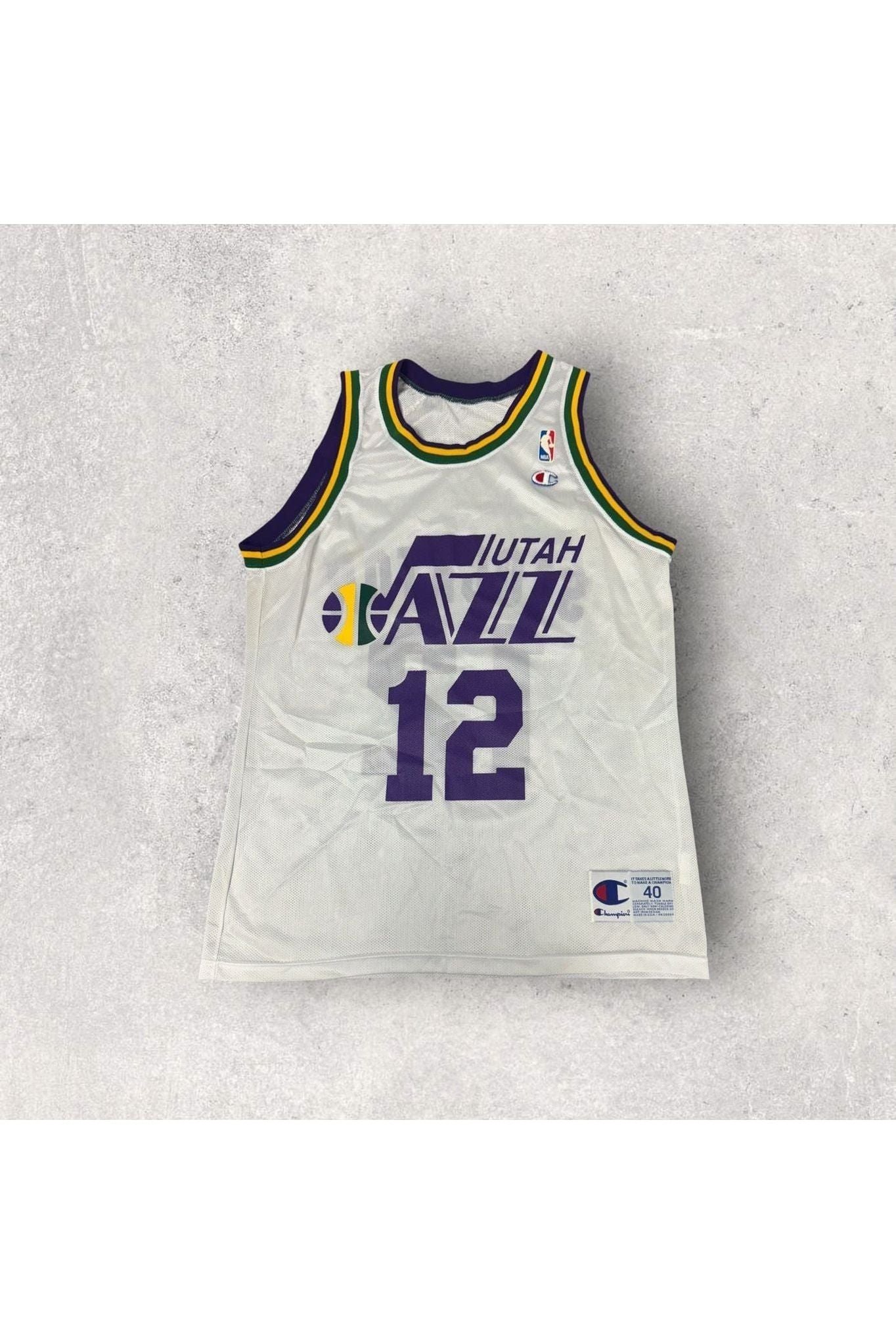 Vintage Champion Utah Jazz John Stockton Basketball Jersey- SZ 40