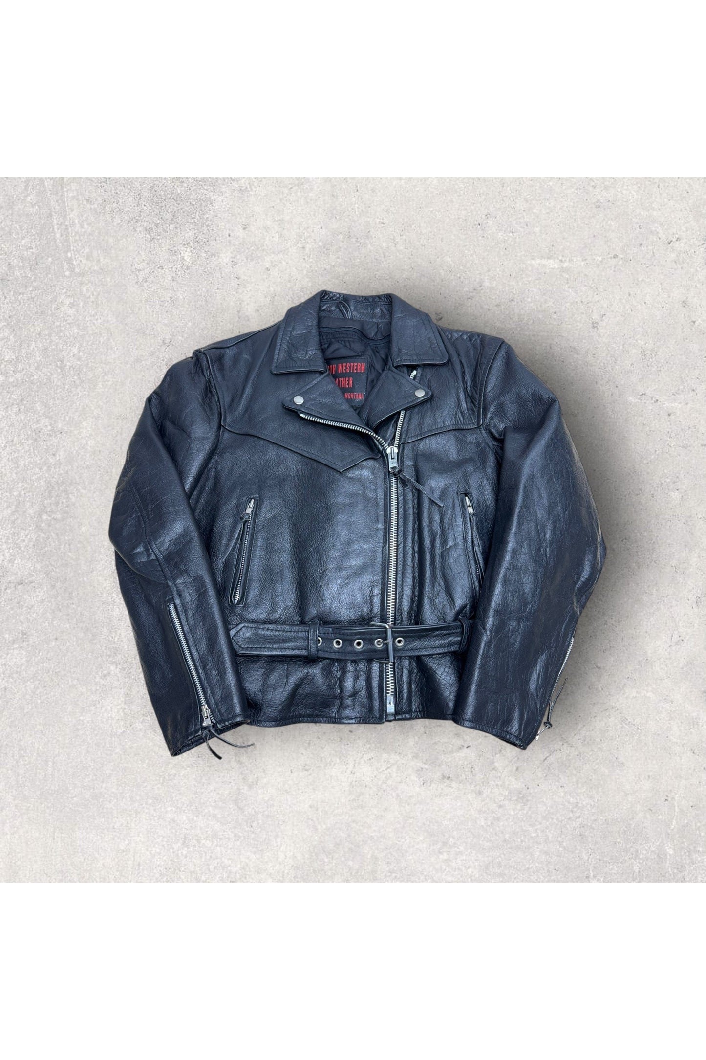 Vintage North Western Leather Moose Creek Montana Leather Jacket- L