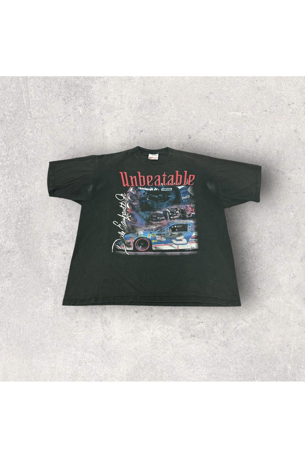 Vintage Chase Authentics Dale Earnhardt Jr. Unbeatable NASCAR Racing Tee- L (Fits XL)