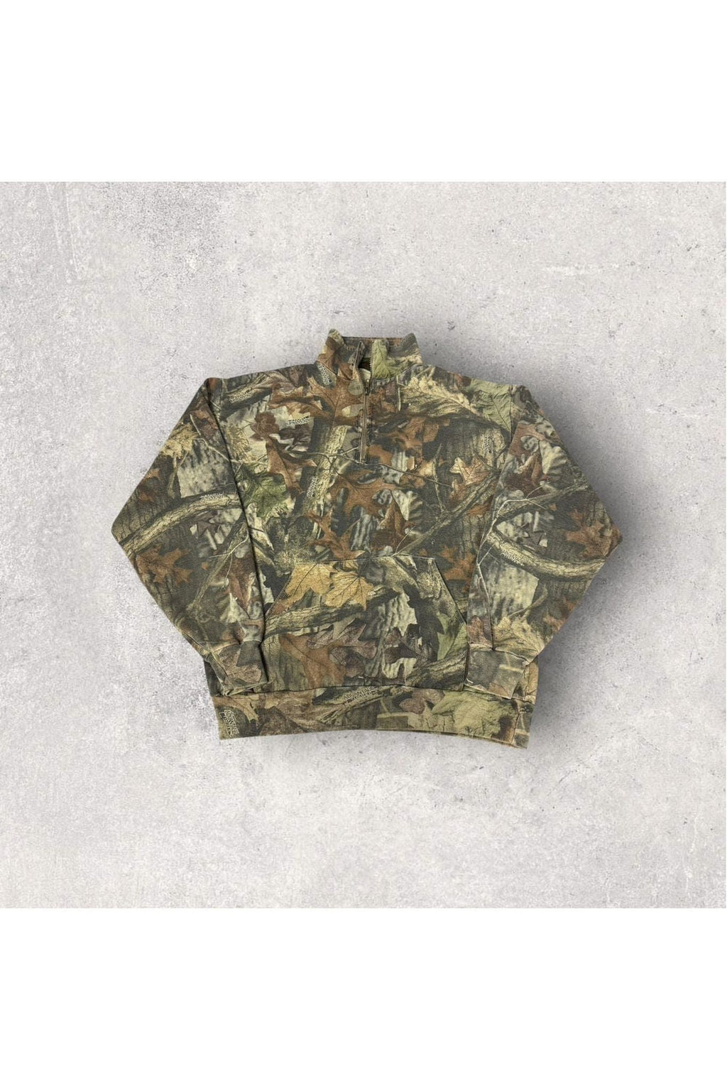 Vintage Liberty Advantage Timber Real Tree Camo 1/4 Zip Pullover- L
