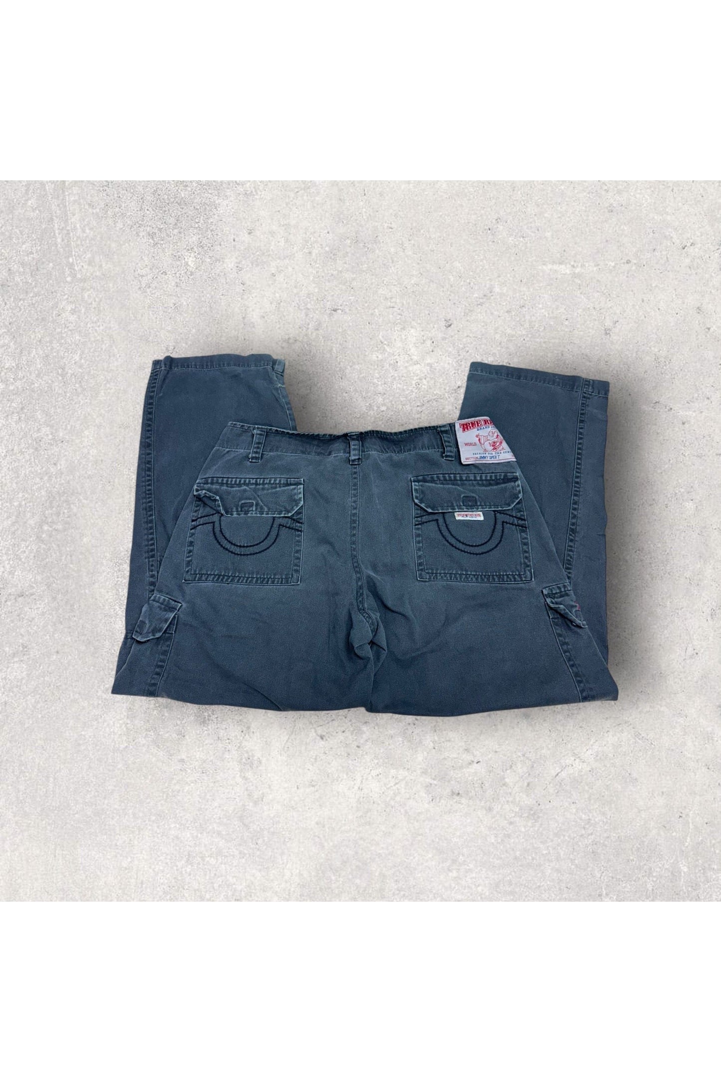 Vintage True Religion Jimmy T World Tour Embroidered Cargo Pants- 38 x 30