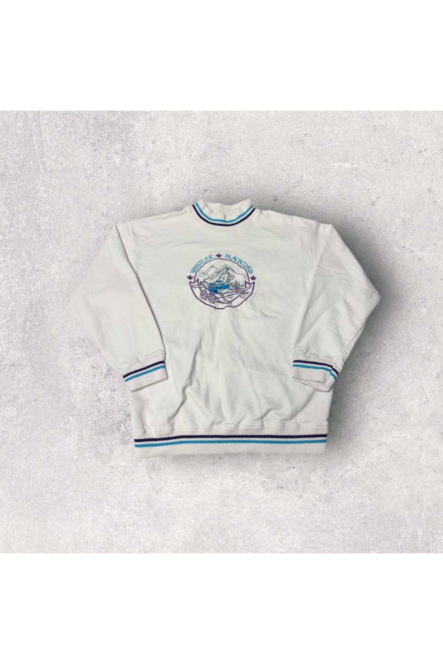 Vintage Whistler Blackcomb Embroidered Ski Crewneck- S