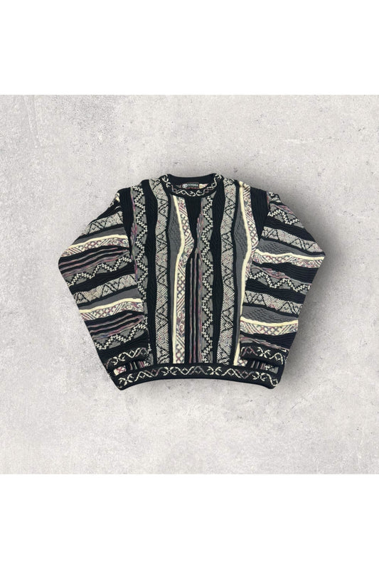 Vintage Tundra Canada Coogi Style Knit Sweater- L