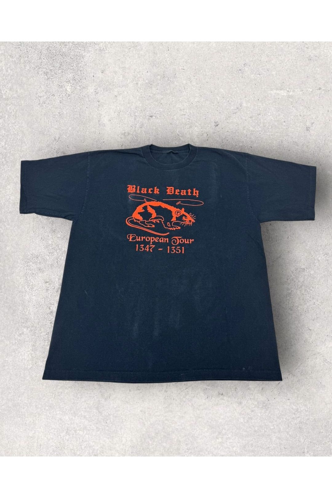 Vintage Single Stitch Black Death European Tour 1347-1351 Tee- XXL
