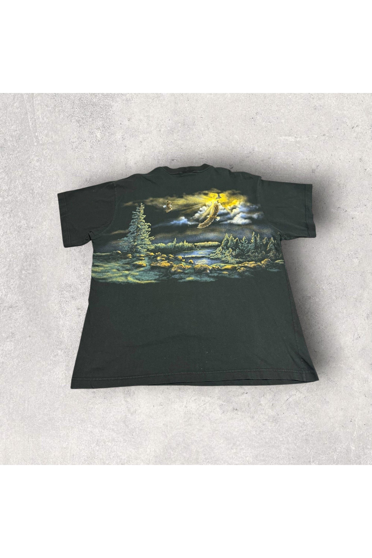 Vintage Art Unlimited Bald Eagles Wrap Around Nature Tee- XXL