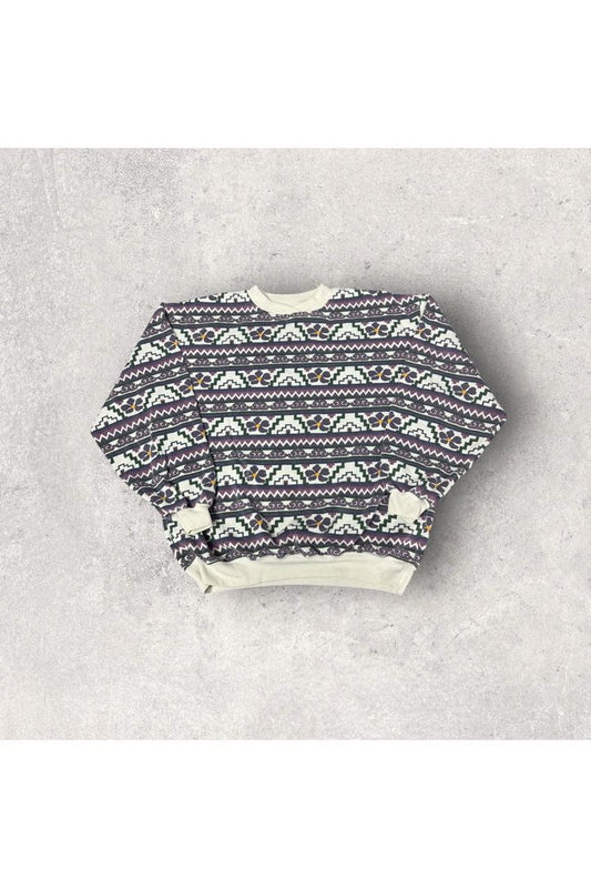 Vintage American Sport Women's Fair Isle Pattern Crewneck- S