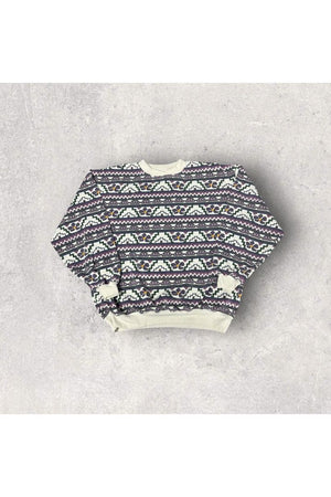 Vintage American Sport Women's Fair Isle Pattern Crewneck- S