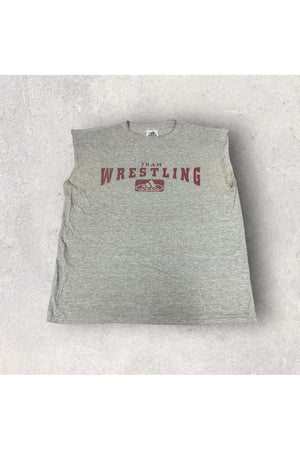 Vintage Made In USA Adidas Team Wrestling Sleeveless Tee/ Tank- L