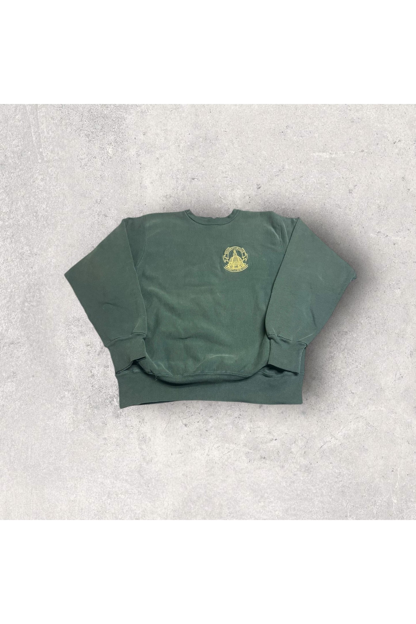 Vintage MV Sport Made In USA Security Police University of Notre Dame Embroidered Crewneck- L