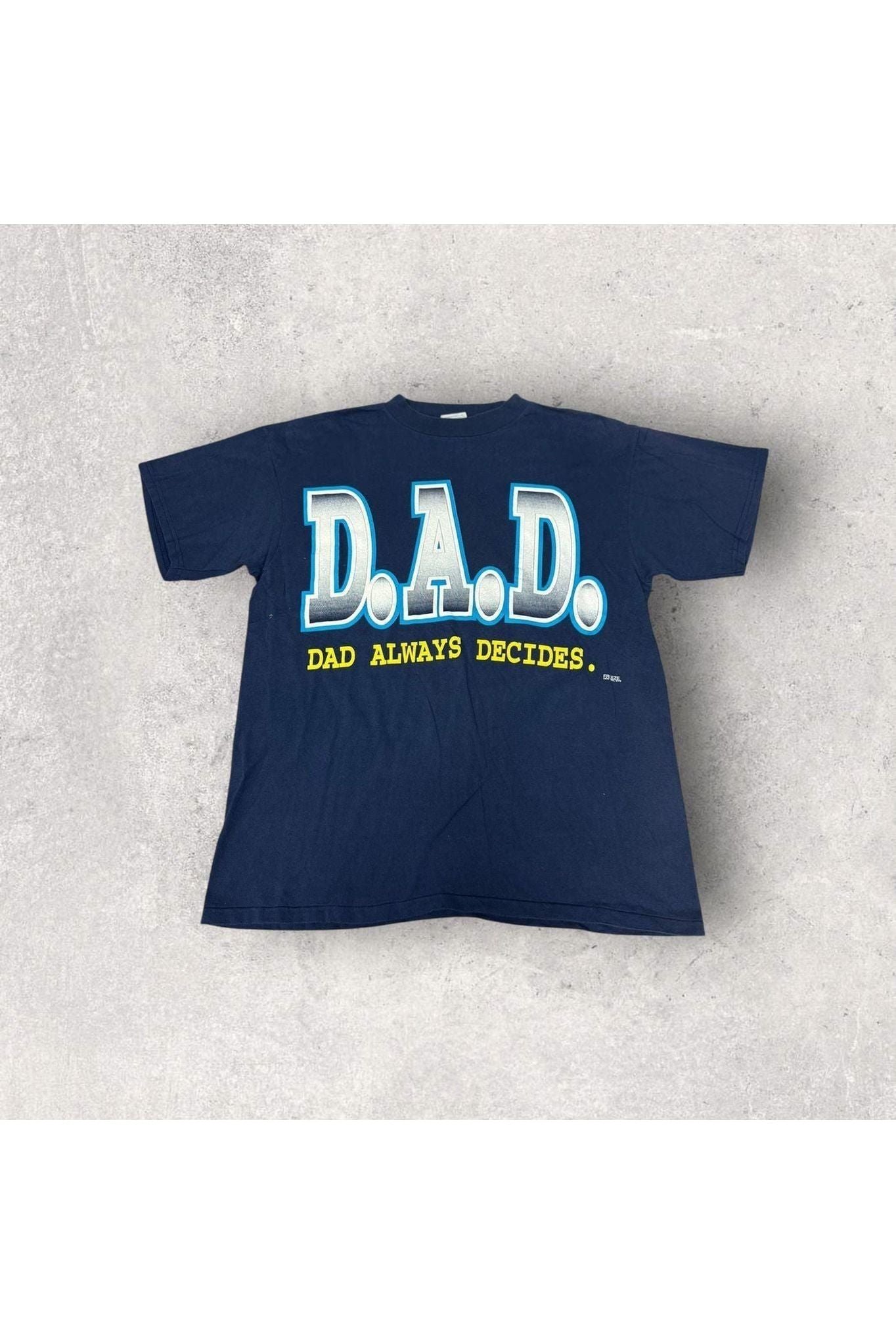 Vintage Tultex Freeze D.A.D. Dad Always Decides Tee- L