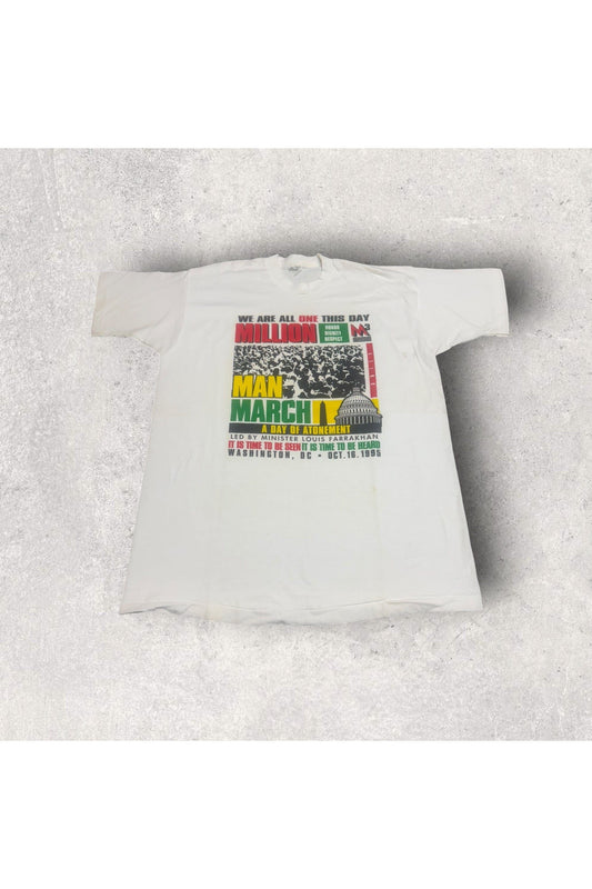 Vintage Fruit of the Loom 1995 Million Man March Tee- XXL