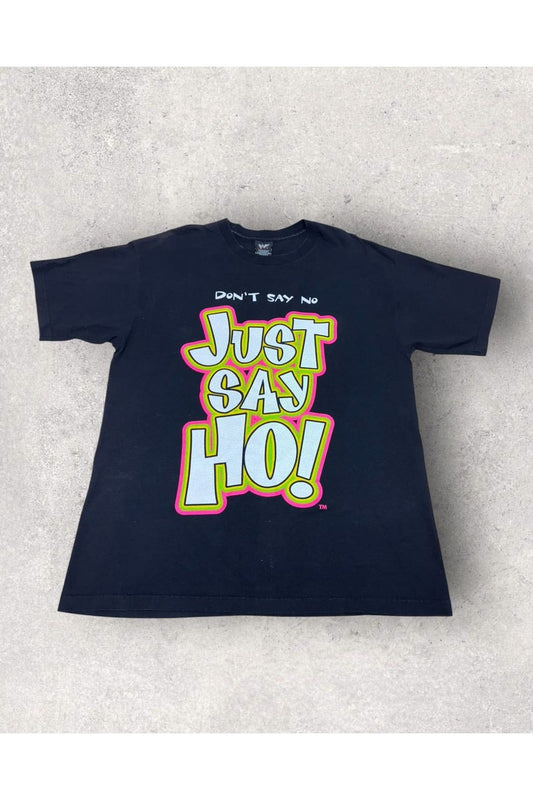 Vintage 1999 WWF The Godfather Don't Say No Just Say Ho! Ho Train Tee- XL