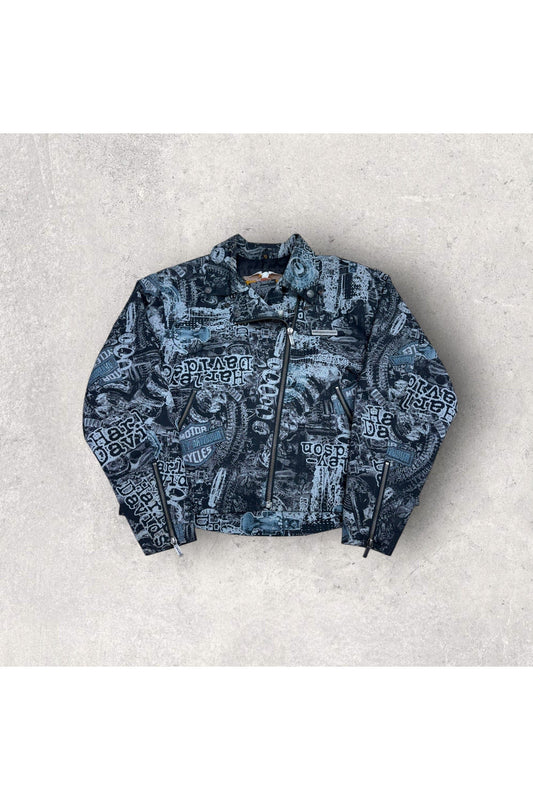 Harley-Davidson Women's All Over Print Light Biker Jacket- XL