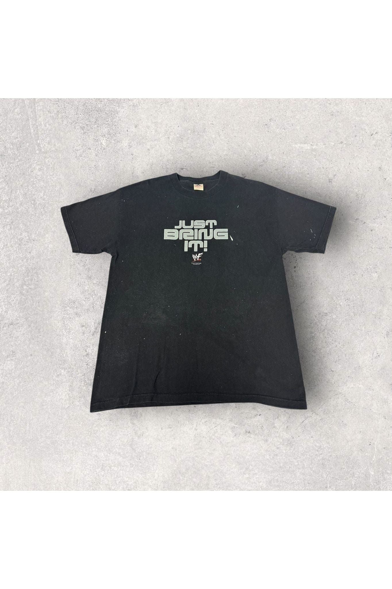 Vintage 2000 WWF The Rock Just Bring It! Wrestling Tee- XL