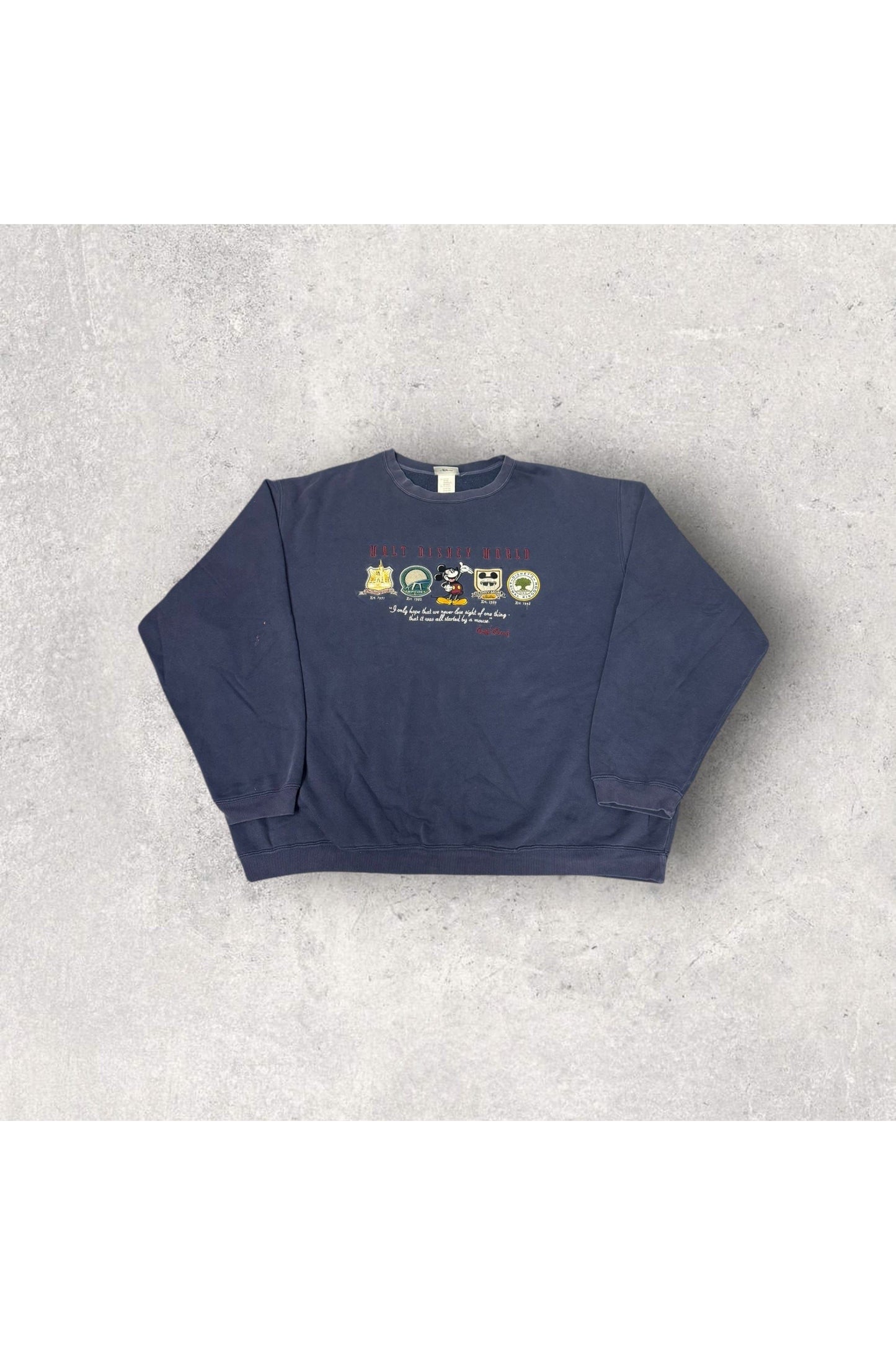 Vintage Walt Disney World Embroidered Crewneck- 3XL