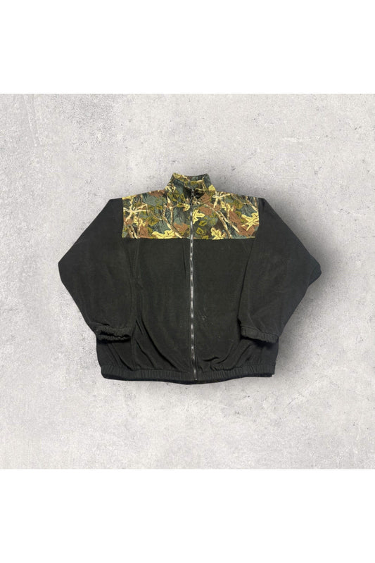 Vintage 10,000 Feet Above Sea Level Real Tree Camo Full Zip Fleece- XL