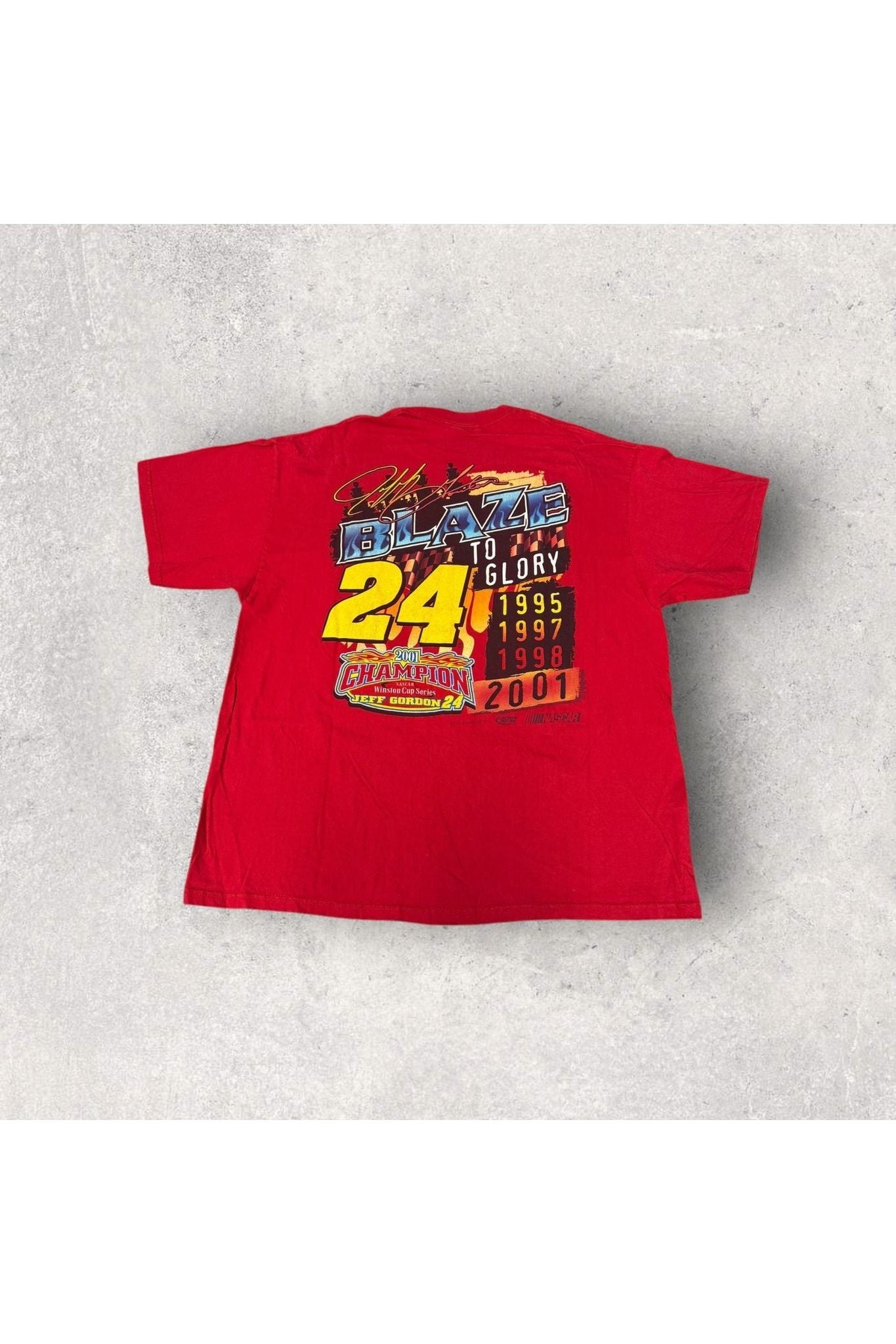Vintage Chase Jeff Gordon 2001 NASCAR Winston Cup Series Champ Tee- L