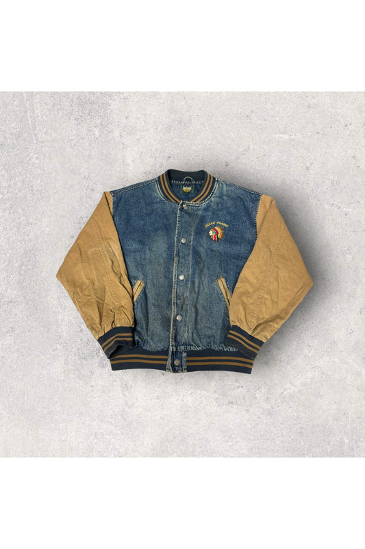 Vintage Dunbrooke Distinctive Images Indian Prairie Embroidered Bomber Jacket- L