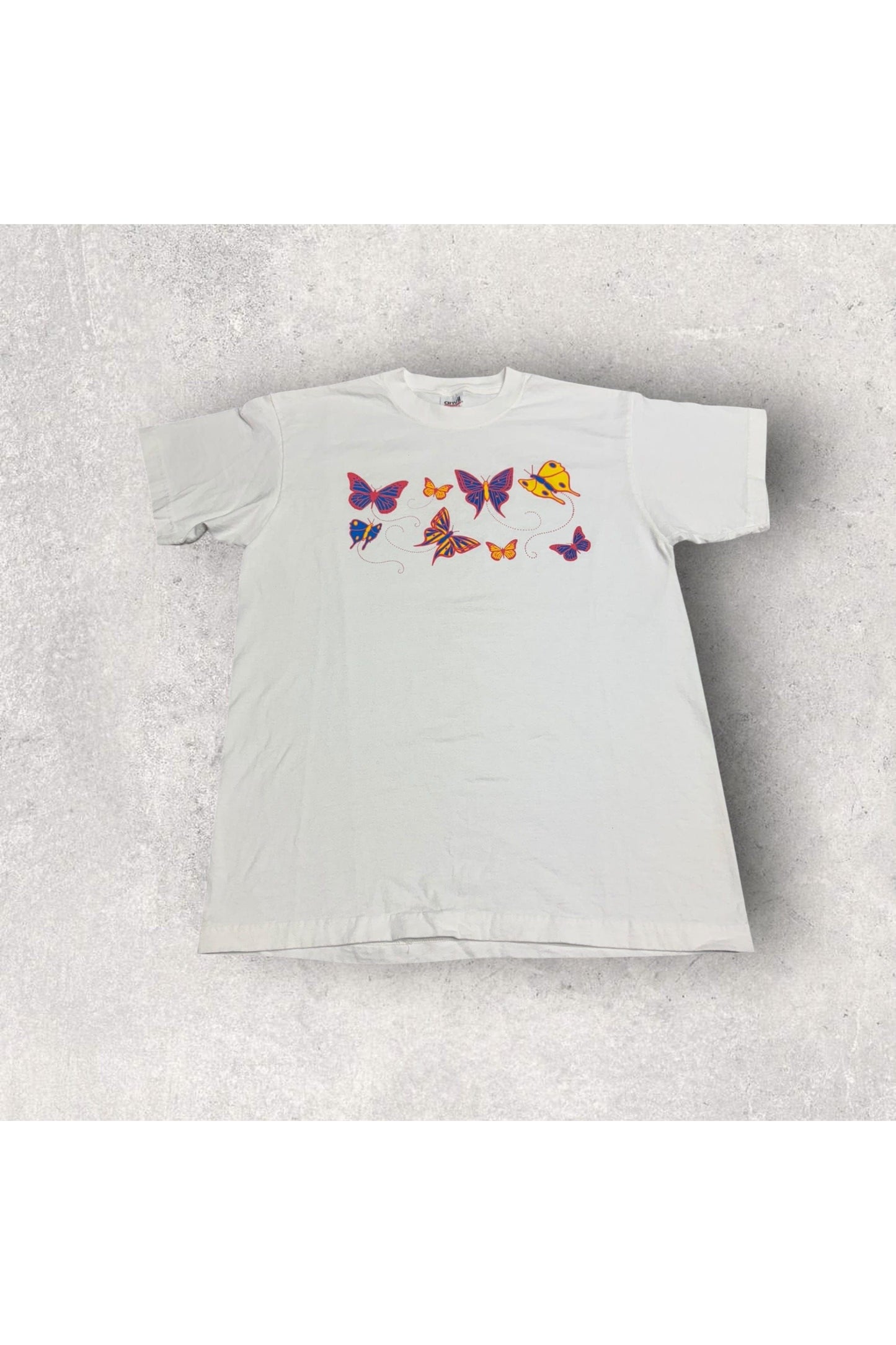 Vintage ANVIL Butterflies Graphic Tee- L