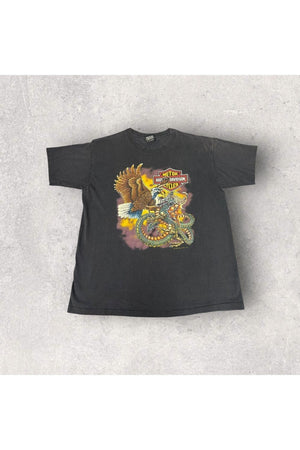 Vintage 1988 Harley-Davidson Eagle vs. Dragon Illinois Harley-Davidson Tee- L