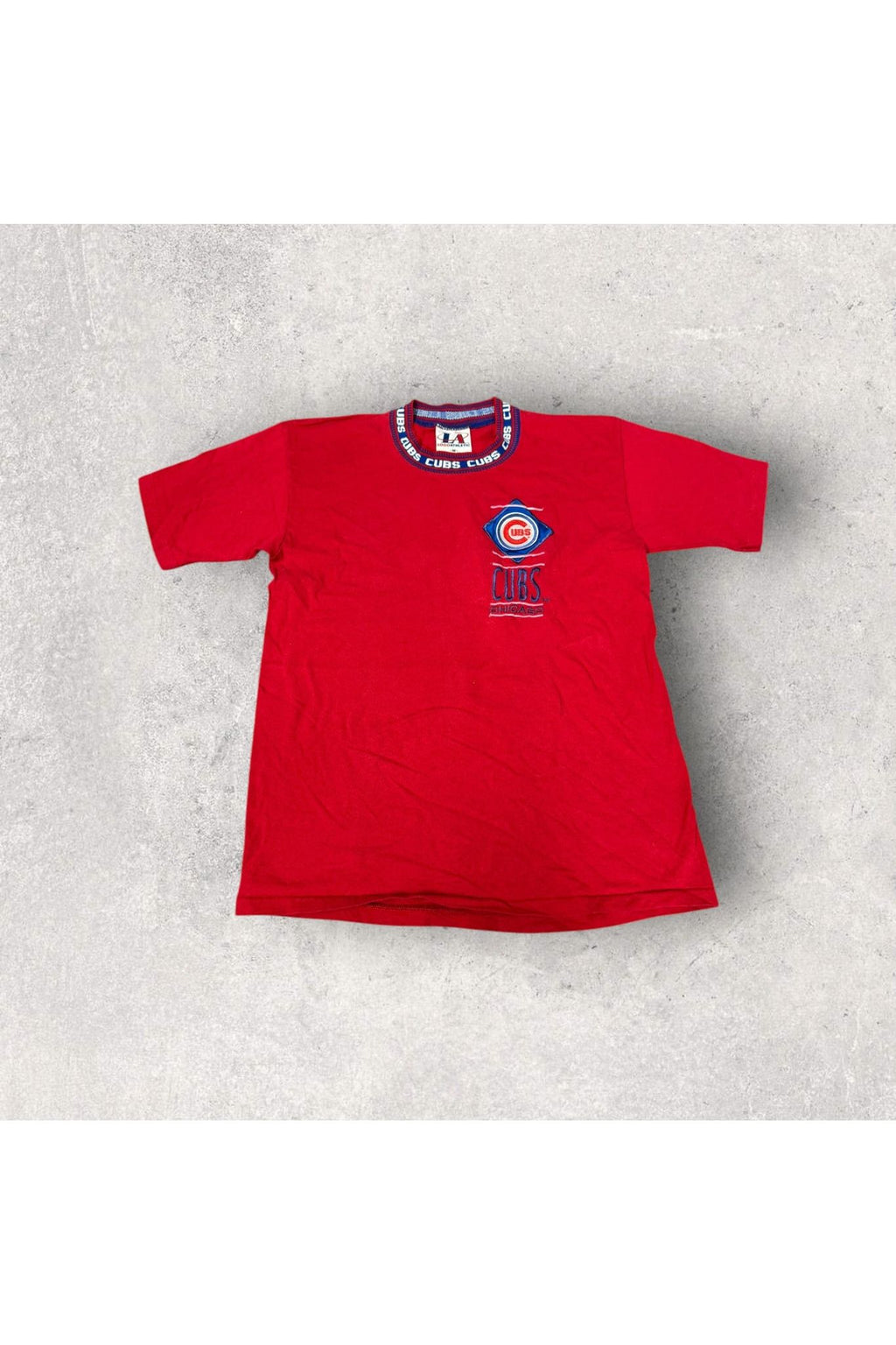 Vintage Logo Athletic Chicago Cubs Embroidered Tee- M