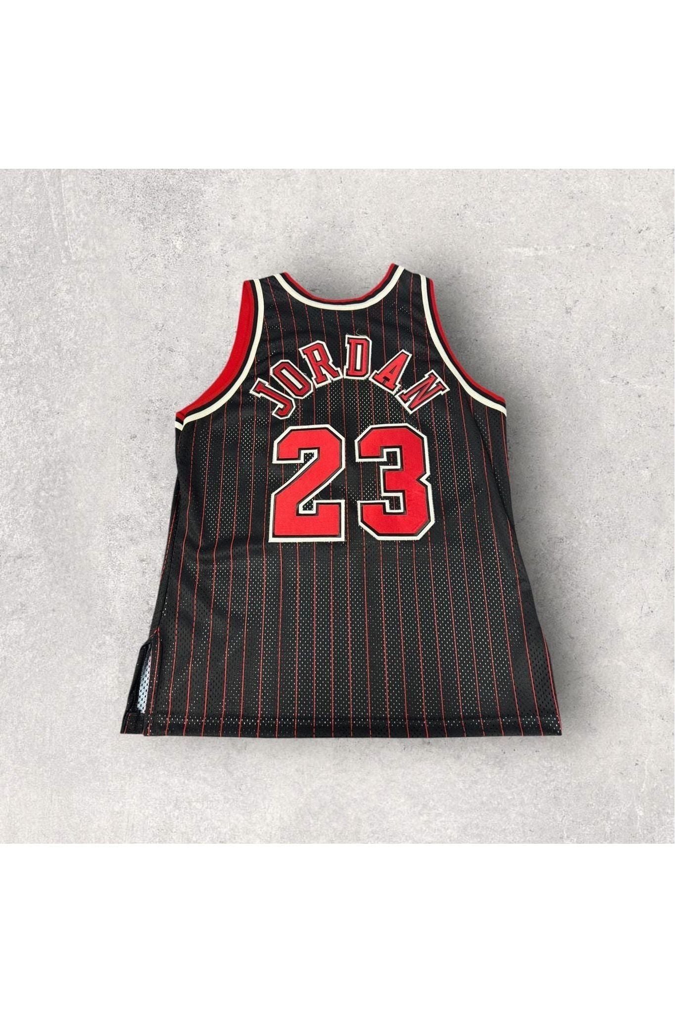 Vintage Deadstock w/ out Tags Michael Jordan Chicago Bulls Pinstripe Champion Made In USA Jersey- SZ 48