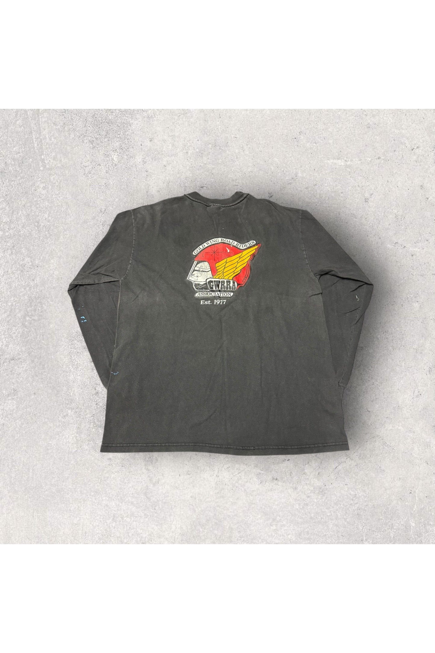 Vintage Gold Wing Road Riders Association Motorcycle Touring Club Long Sleeve- L