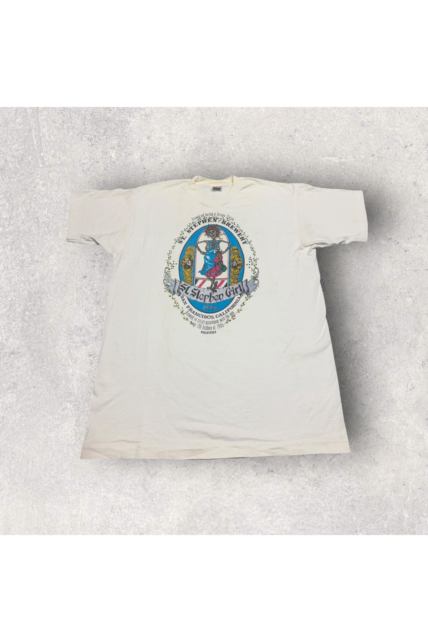 Vintage 90s Fruit of the Loom Grateful Dead St. Stephen Brewery Keep On Growin' Keep On Goin' Single Stitch Bootleg Tee- XL
