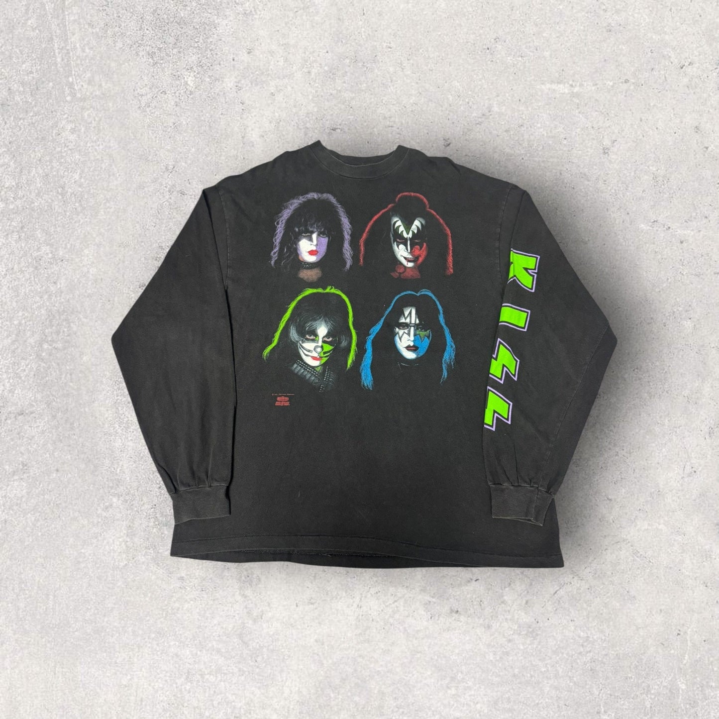 Vintage 1991 KISS Four Faces Long Sleeve- XL