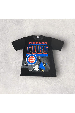 Vintage Teamwork Single Stitch 1993 Chicago Cubs All Over Print Tee- L