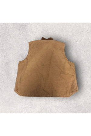 Vintage Carhartt V02 BRN Quilt Lined Workwear Vest- XXL